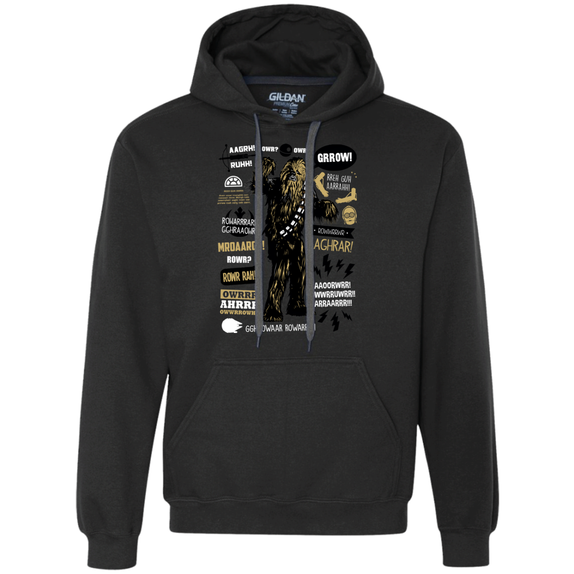 Wookie Famous Quotes Premium Fleece Hoodie