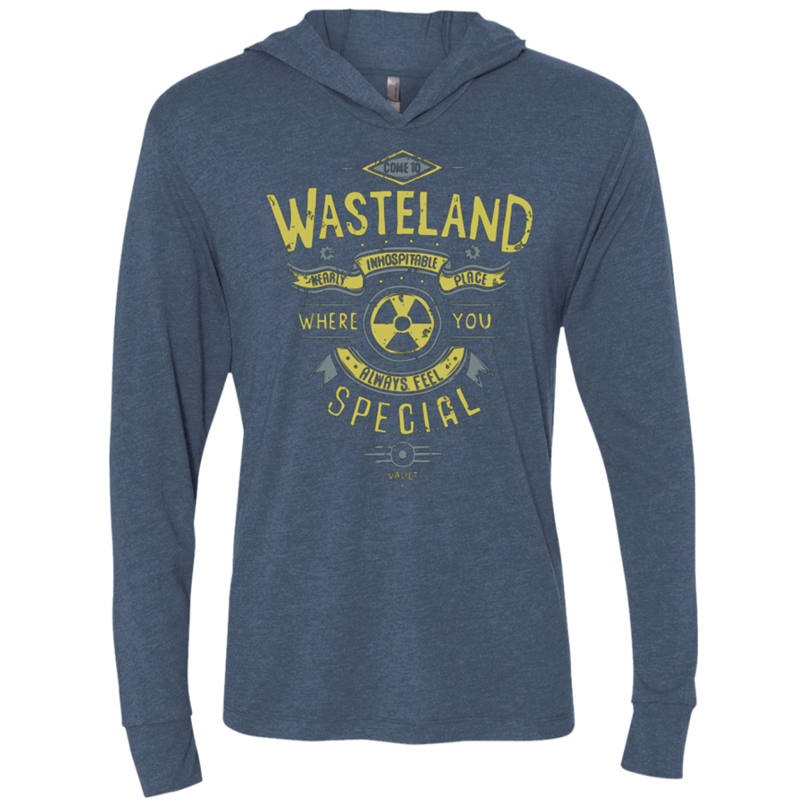 Come to wasteland Triblend Long Sleeve Hoodie Tee