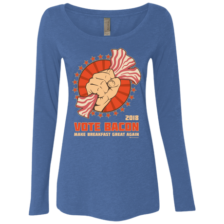 Vote Bacon In 2018 Women's Triblend Long Sleeve Shirt