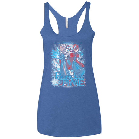 Princess Time Elsa Anna Women's Triblend Racerback Tank