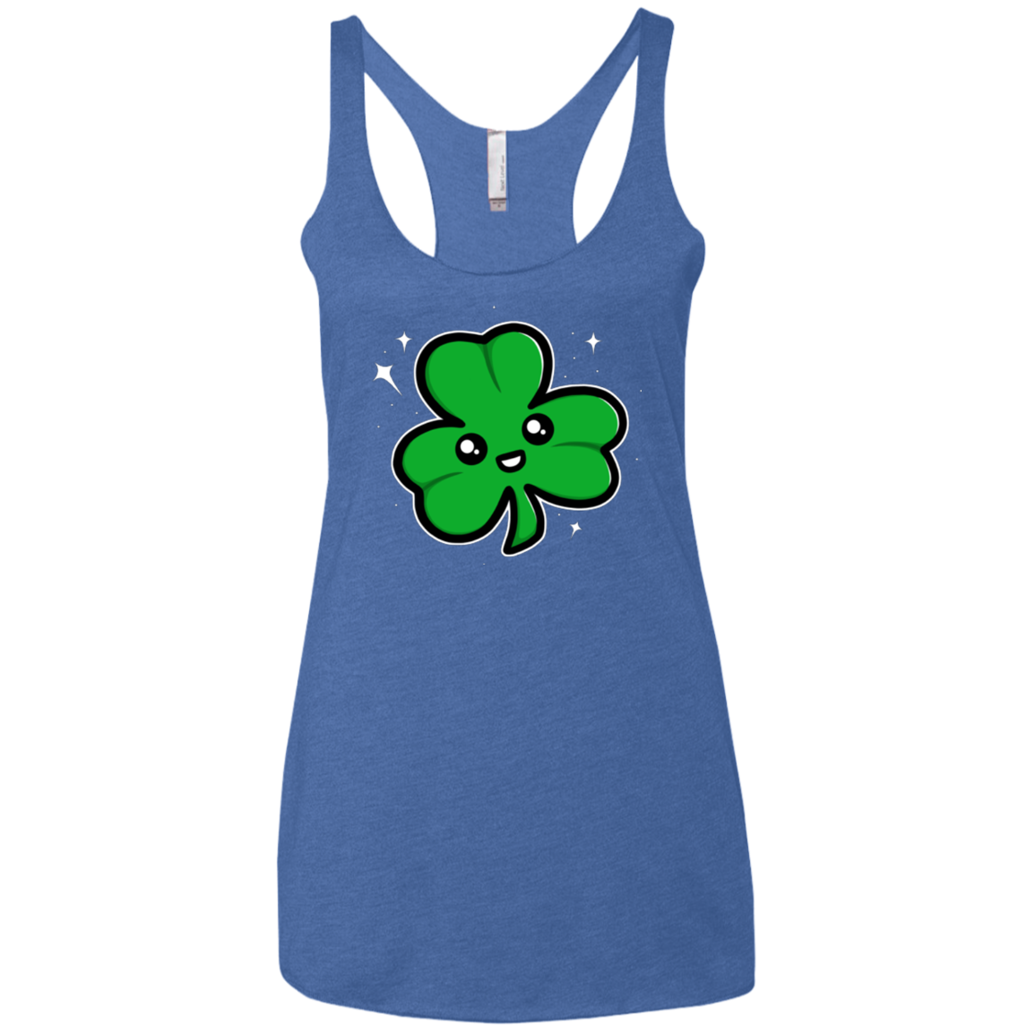 Super Cute Shamrock Women's Triblend Racerback Tank