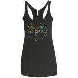 We came in peace Women's Triblend Racerback Tank