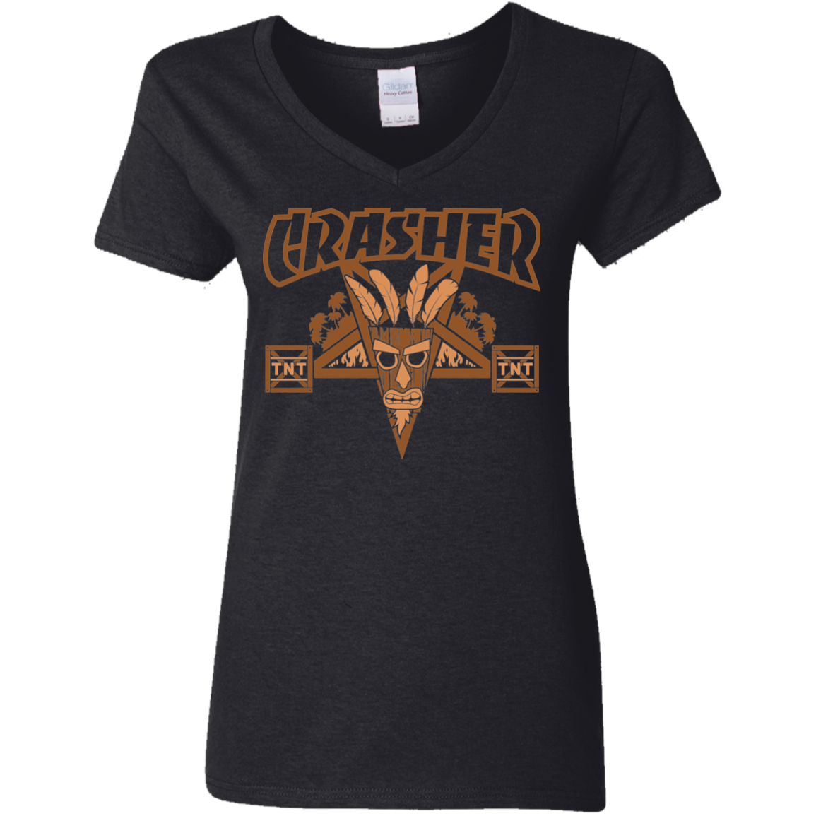 CRASHER Women's V-Neck T-Shirt