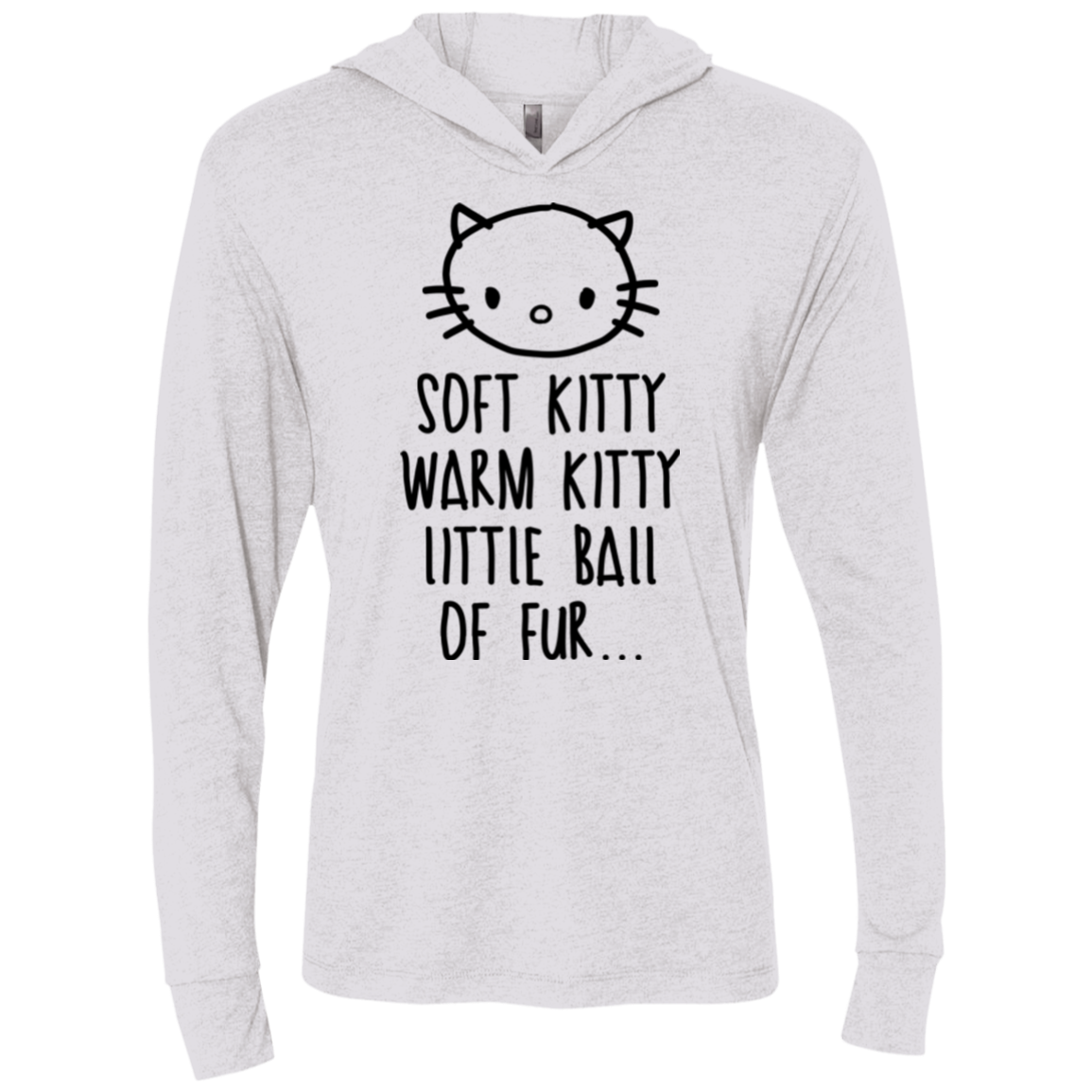 Weird Kitty Triblend Long Sleeve Hoodie Tee