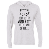 Weird Kitty Triblend Long Sleeve Hoodie Tee
