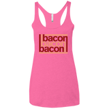 Bacon-Bacon-Bacon Women's Triblend Racerback Tank
