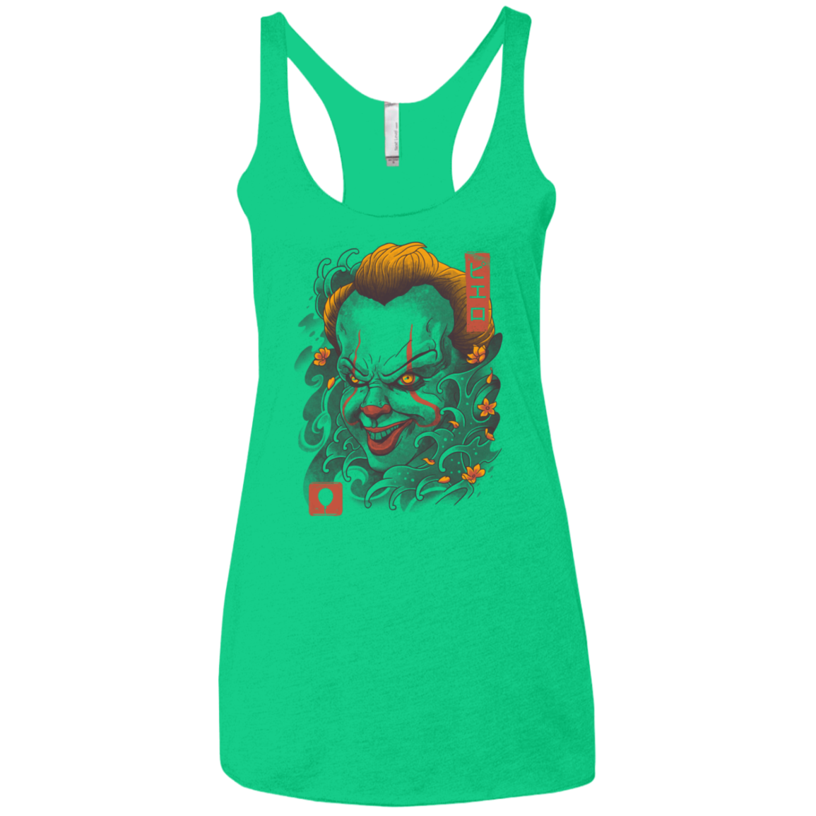 Oni Clown Mask Women's Triblend Racerback Tank