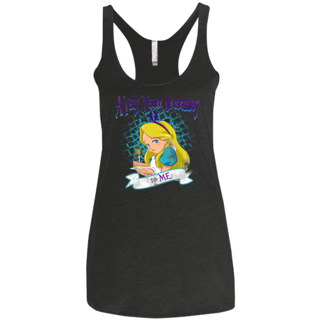 A Very Merry Un-Birthday Women's Triblend Racerback Tank