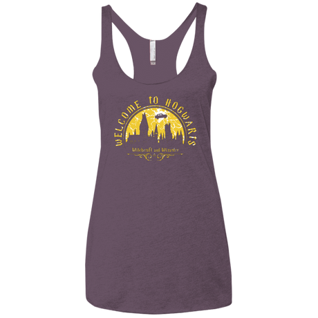 Welcome to Hogwarts Women's Triblend Racerback Tank