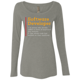 Software Developer Women's Triblend Long Sleeve Shirt