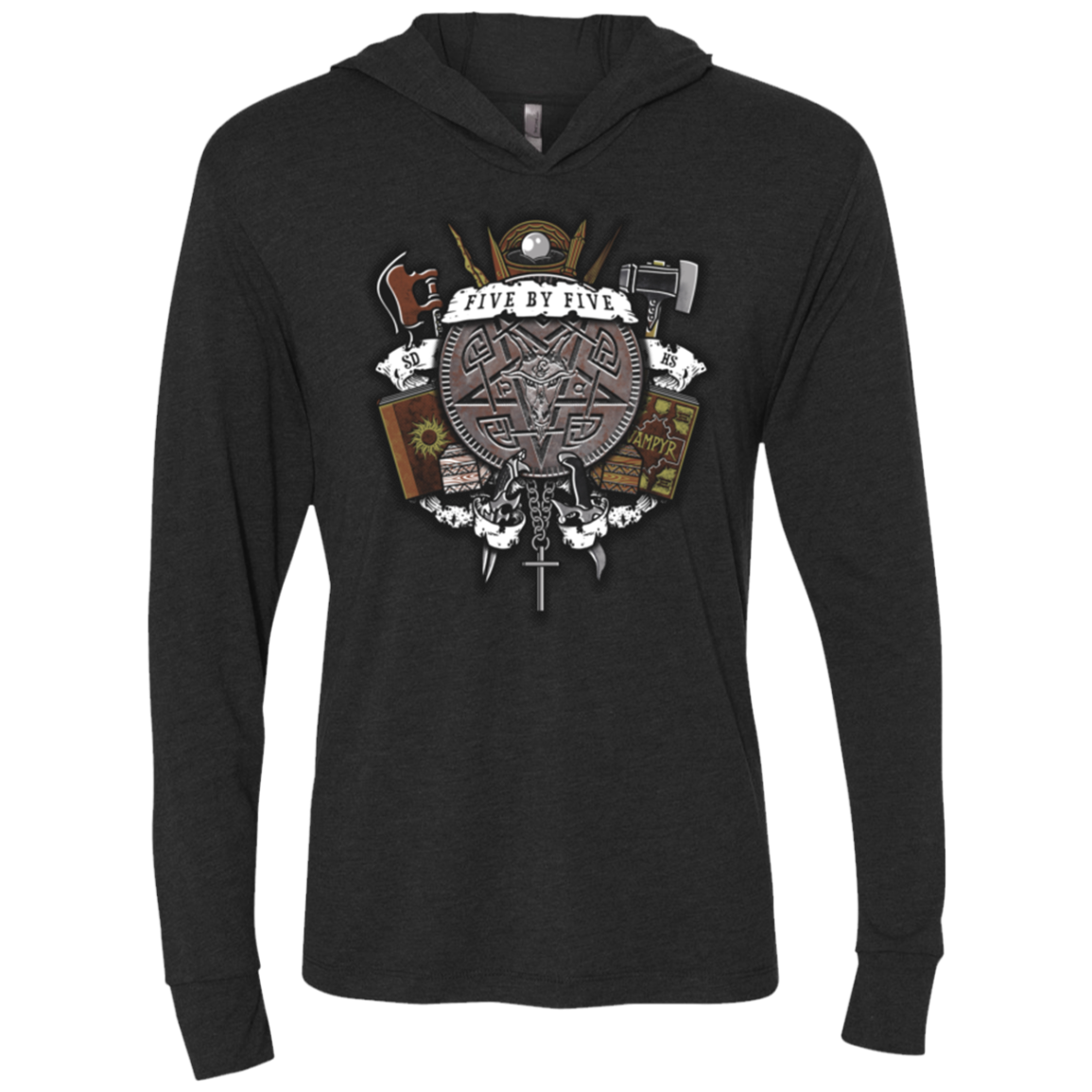 Sunnydale Slaying Triblend Long Sleeve Hoodie Tee