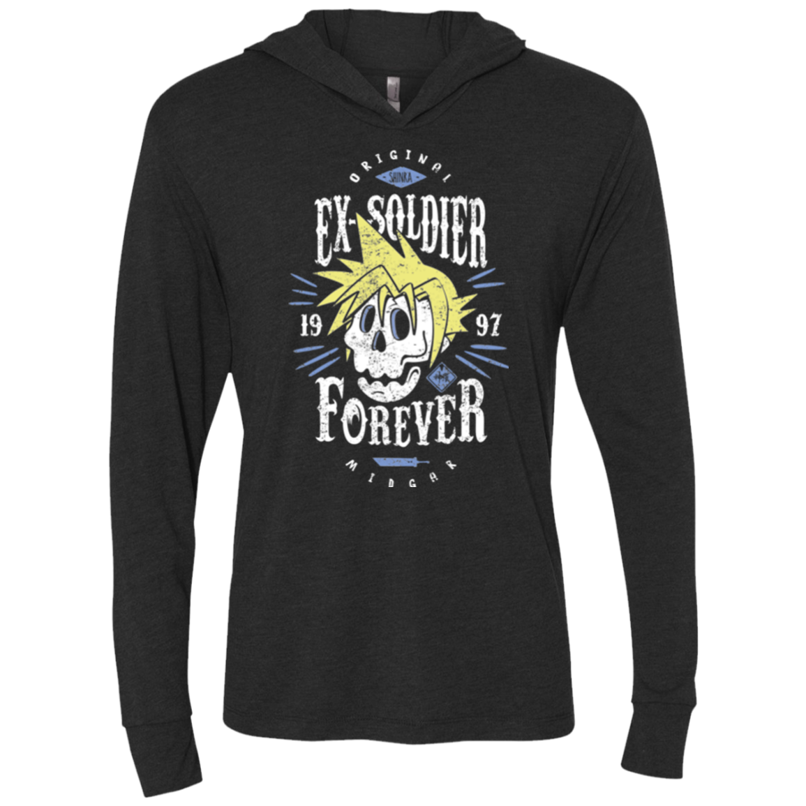 Ex-Soldier Forever Triblend Long Sleeve Hoodie Tee