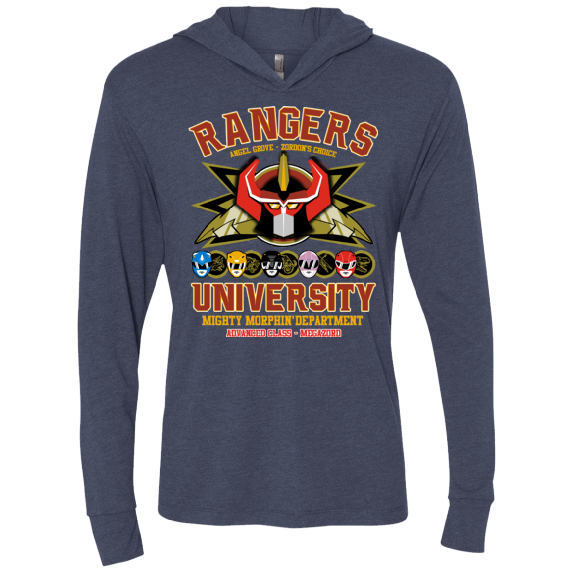 RANGERS U Ultimate Triblend Long Sleeve Hoodie Tee