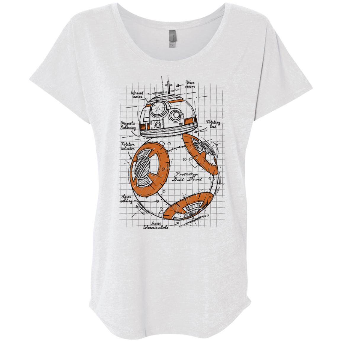 BB-8 Plan Triblend Dolman Sleeve