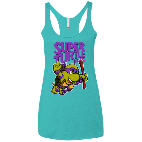 Super Turtle Bros Donnie Women's Triblend Racerback Tank