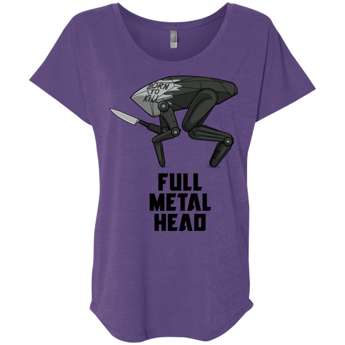 Full Metal Head Triblend Dolman Sleeve