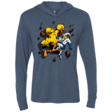 Big Bird and Worm Triblend Long Sleeve Hoodie Tee