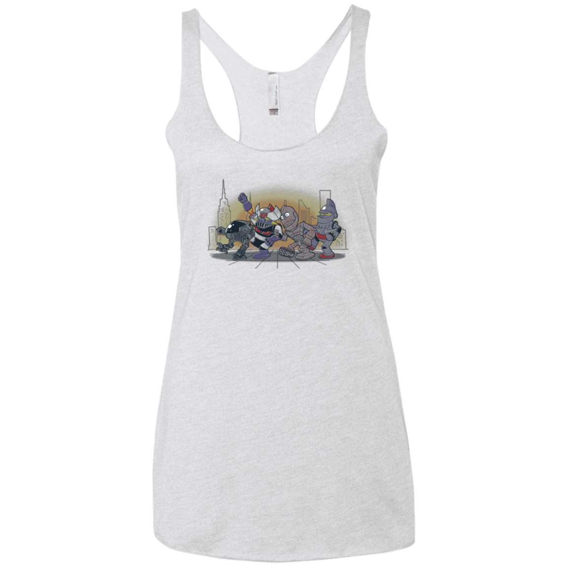 Where The Big Robots are Women's Triblend Racerback Tank