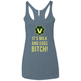 Milk and Eggs Women's Triblend Racerback Tank