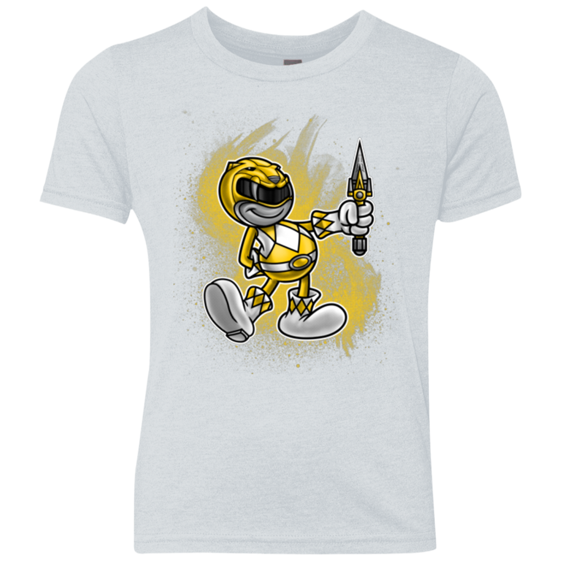 Yellow Ranger Artwork Youth Triblend T-Shirt