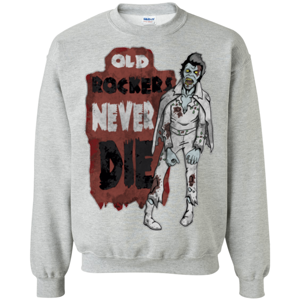 Old Rockers Never Die Crewneck Sweatshirt