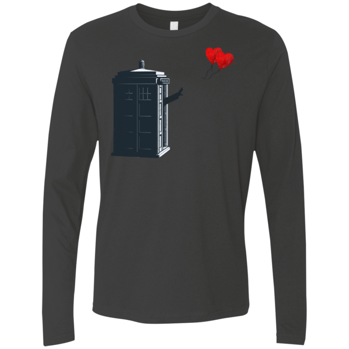 Dr Banksy Heart Balloon Men's Premium Long Sleeve