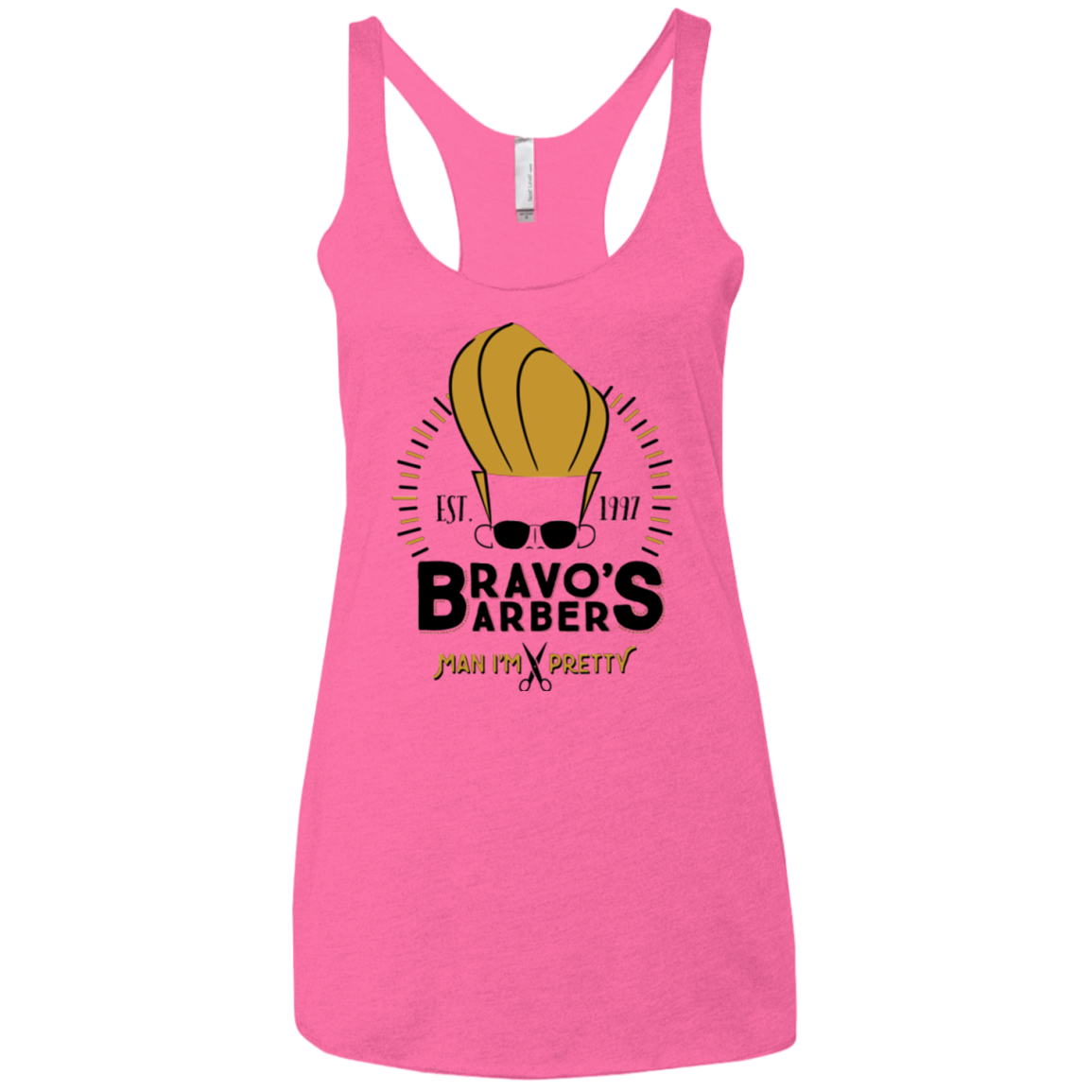 Bravos Barbers Women's Triblend Racerback Tank