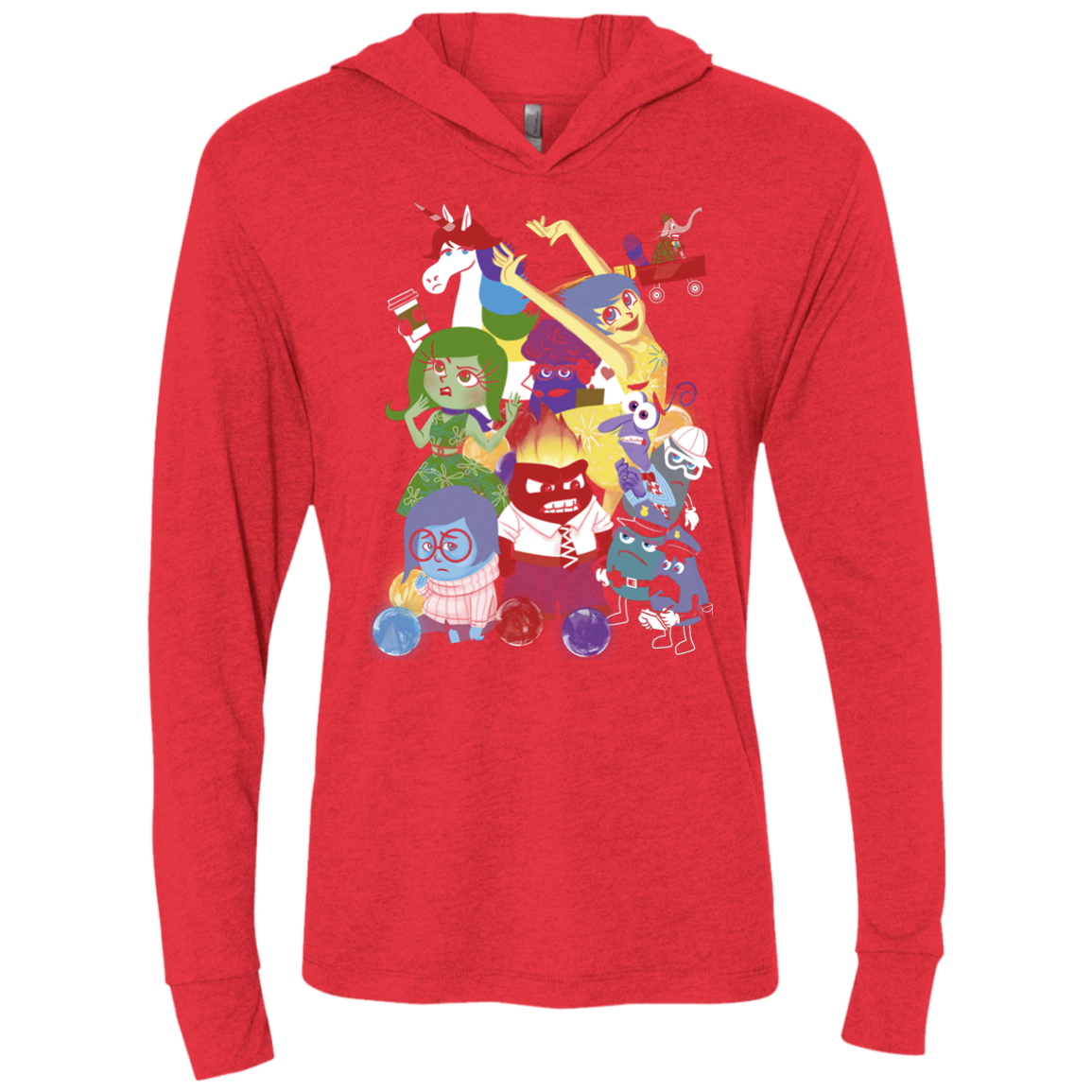 More than a feeling Triblend Long Sleeve Hoodie Tee