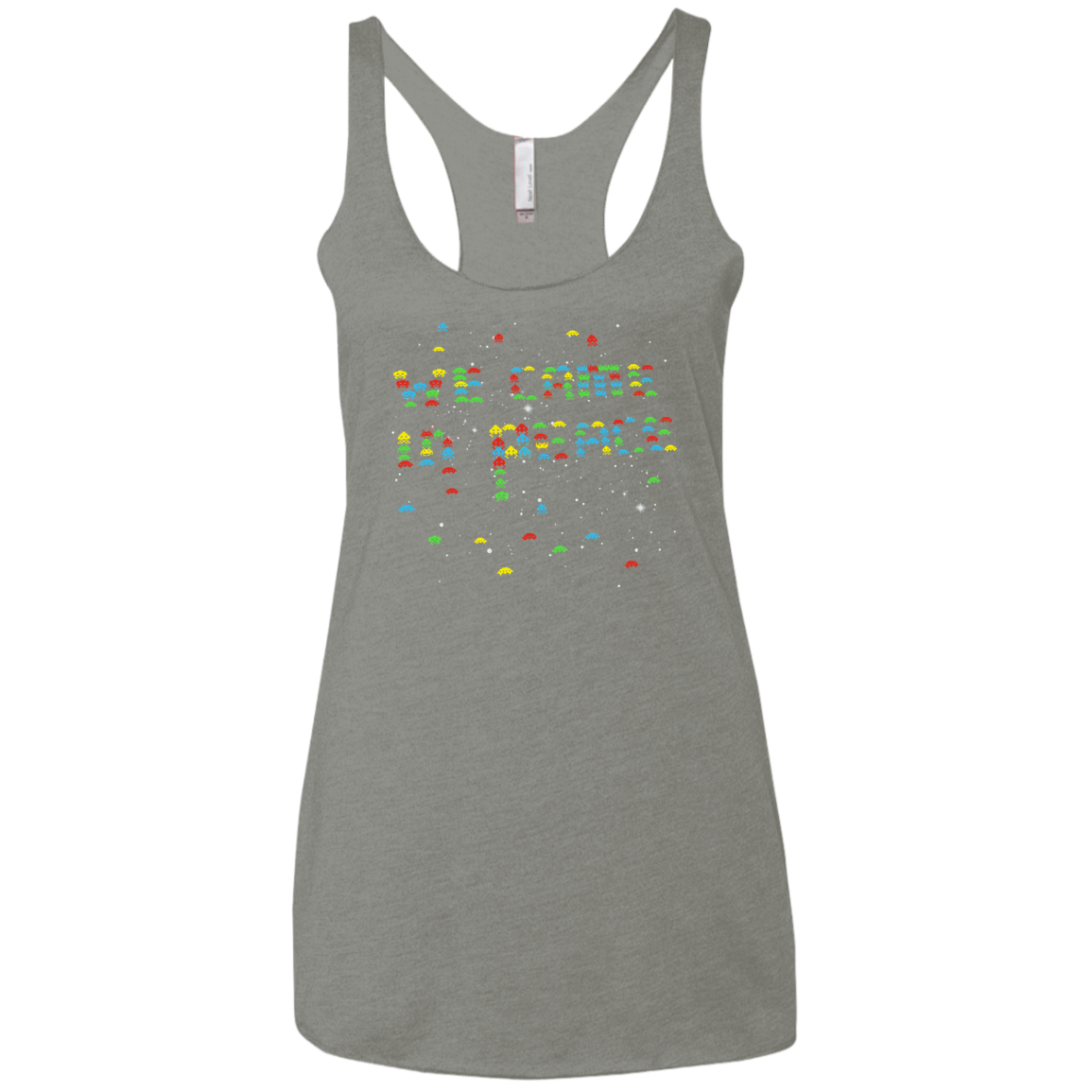 We came in peace Women's Triblend Racerback Tank