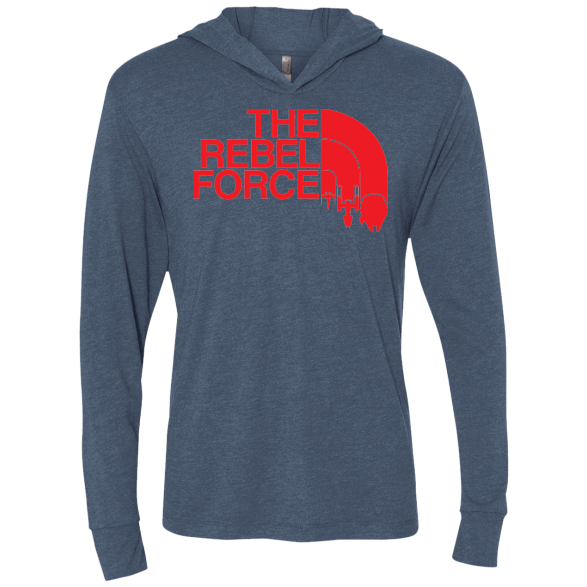 The Rebel Force 2 Triblend Long Sleeve Hoodie Tee