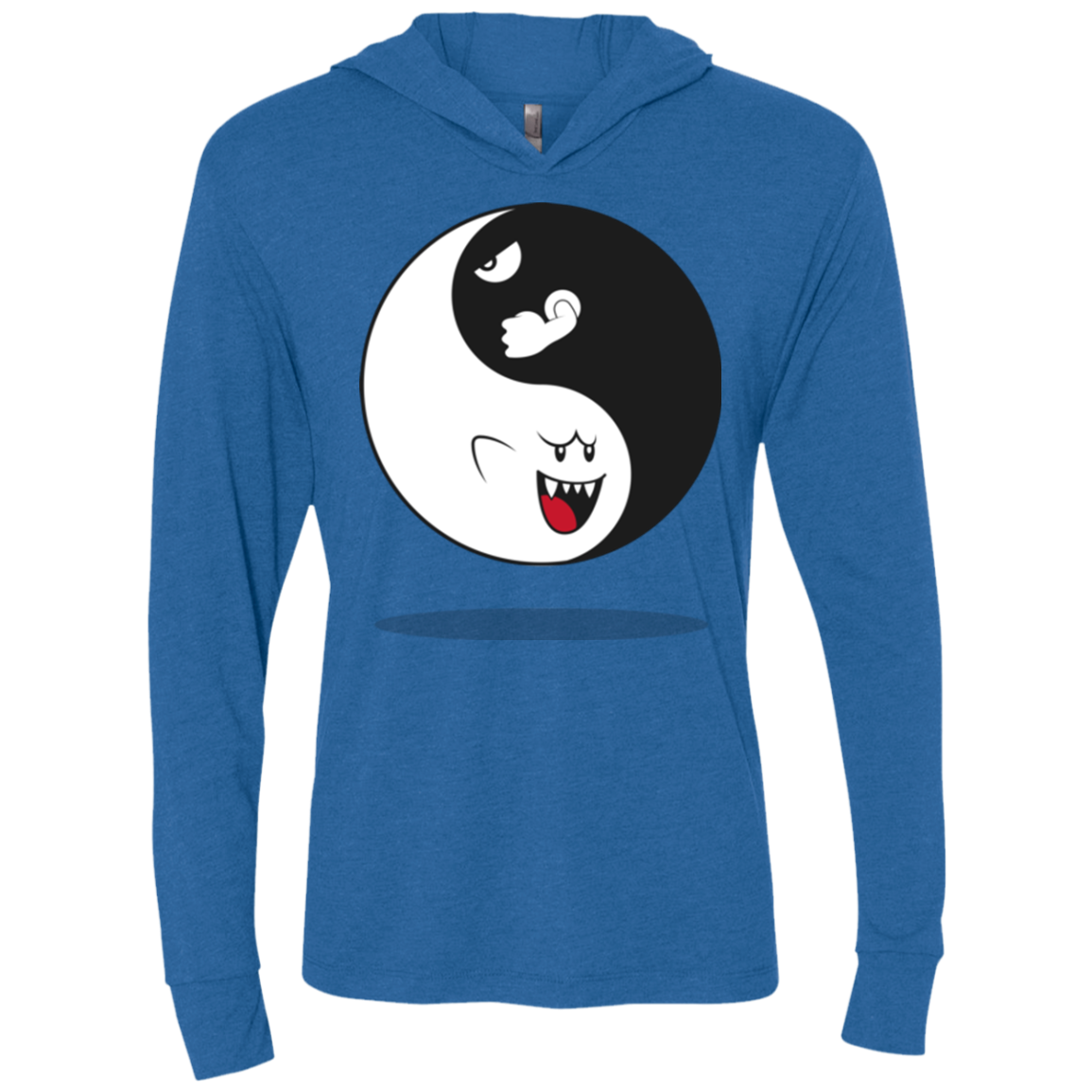 Shy and Angry Triblend Long Sleeve Hoodie Tee