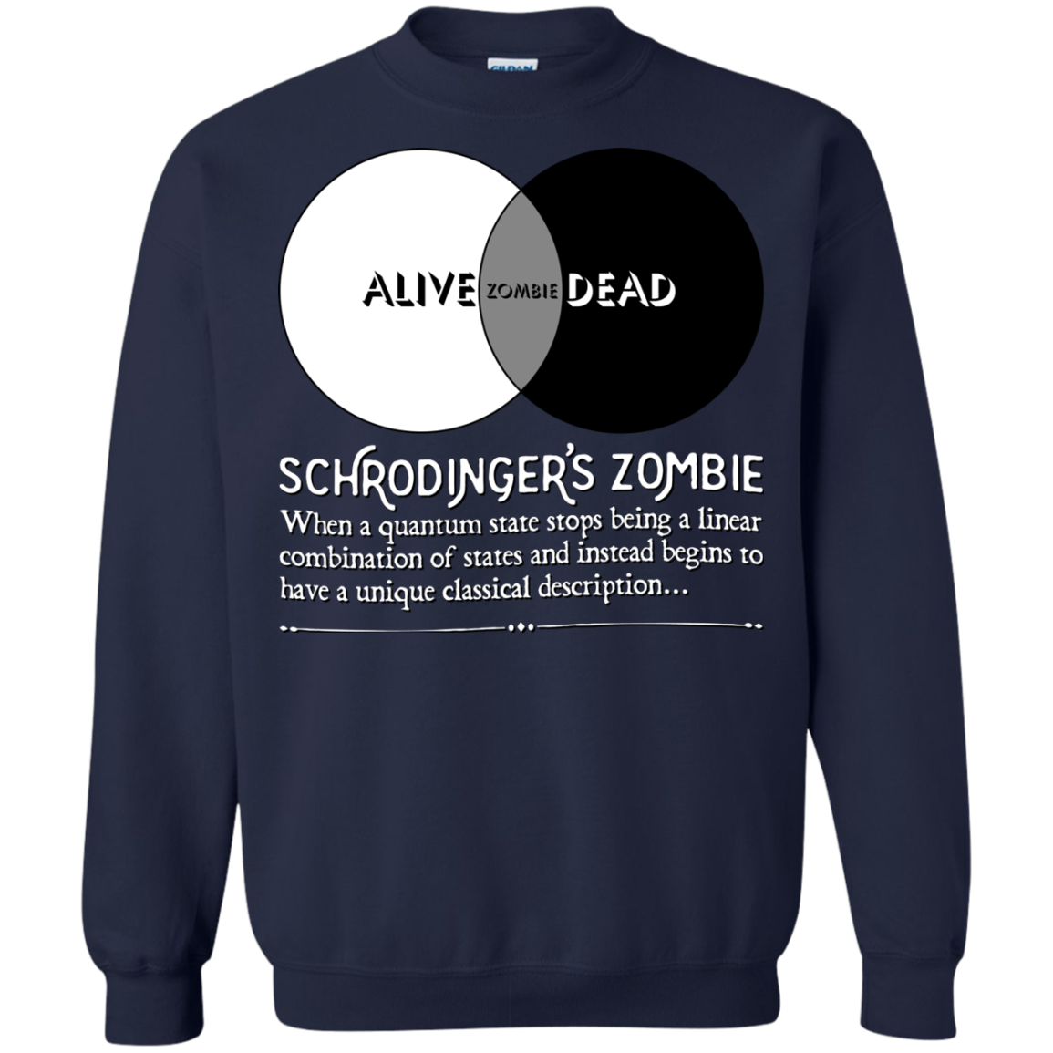 Schrödinger's Zombie Crewneck Sweatshirt