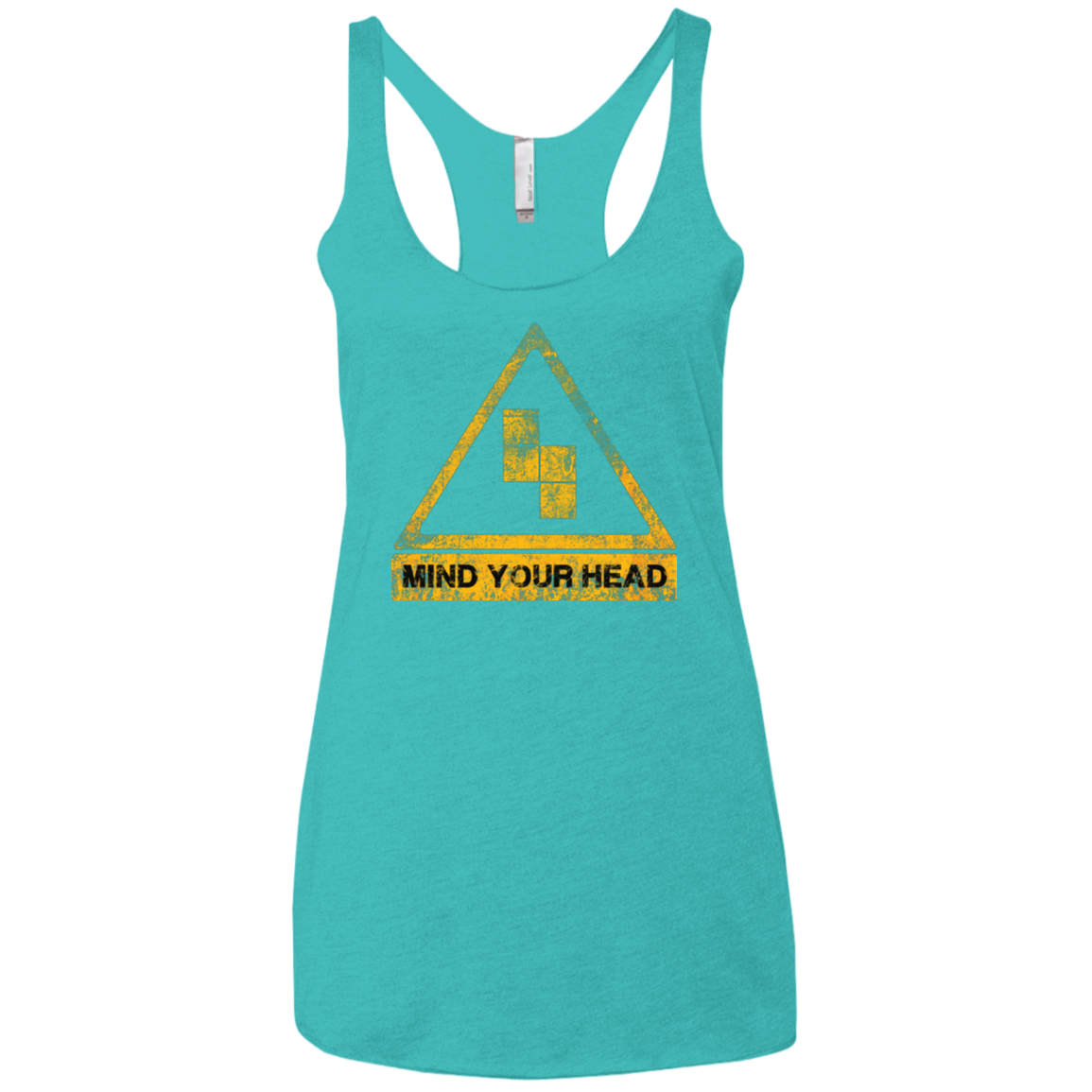 MIND YOUR HEAD Women's Triblend Racerback Tank