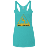 MIND YOUR HEAD Women's Triblend Racerback Tank