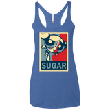 Sugar Powerpuff Women's Triblend Racerback Tank