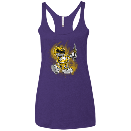 Yellow Ranger Artwork Women's Triblend Racerback Tank