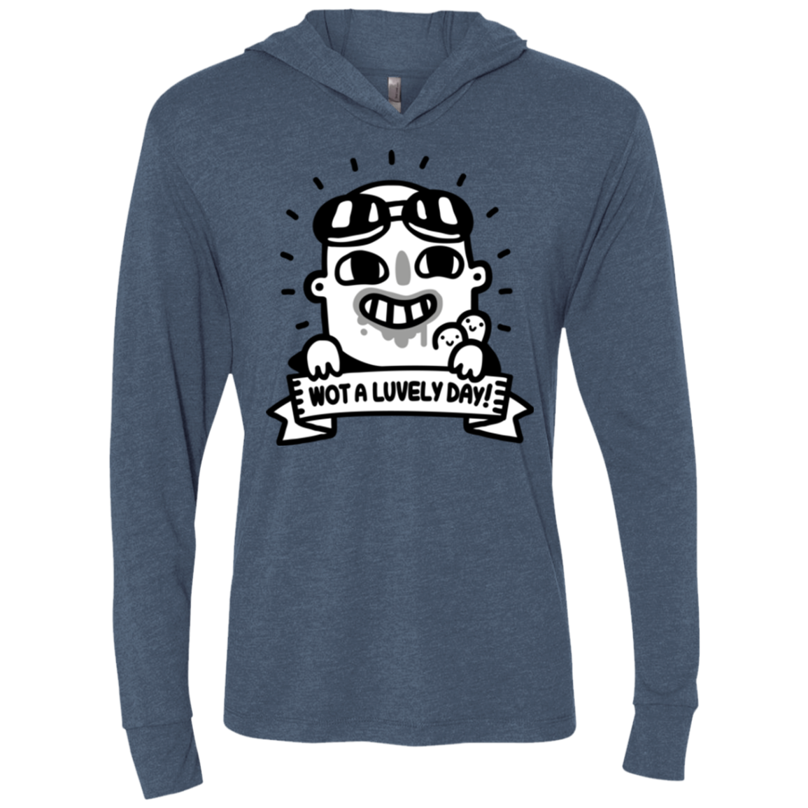Wot A Luvely Day Triblend Long Sleeve Hoodie Tee