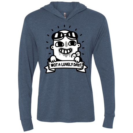 Wot A Luvely Day Triblend Long Sleeve Hoodie Tee