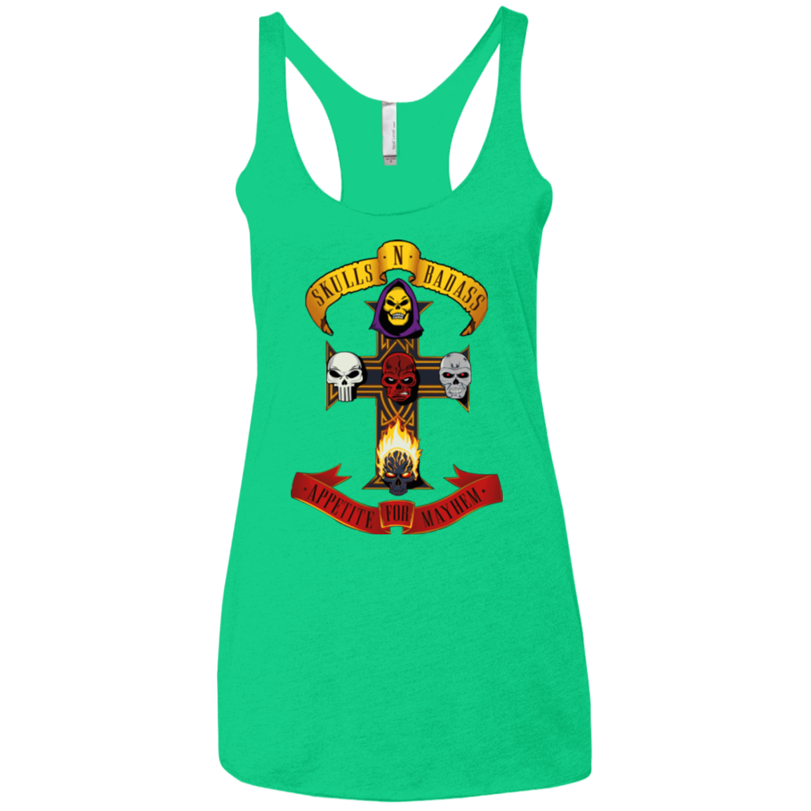 Skull And Badass Women's Triblend Racerback Tank