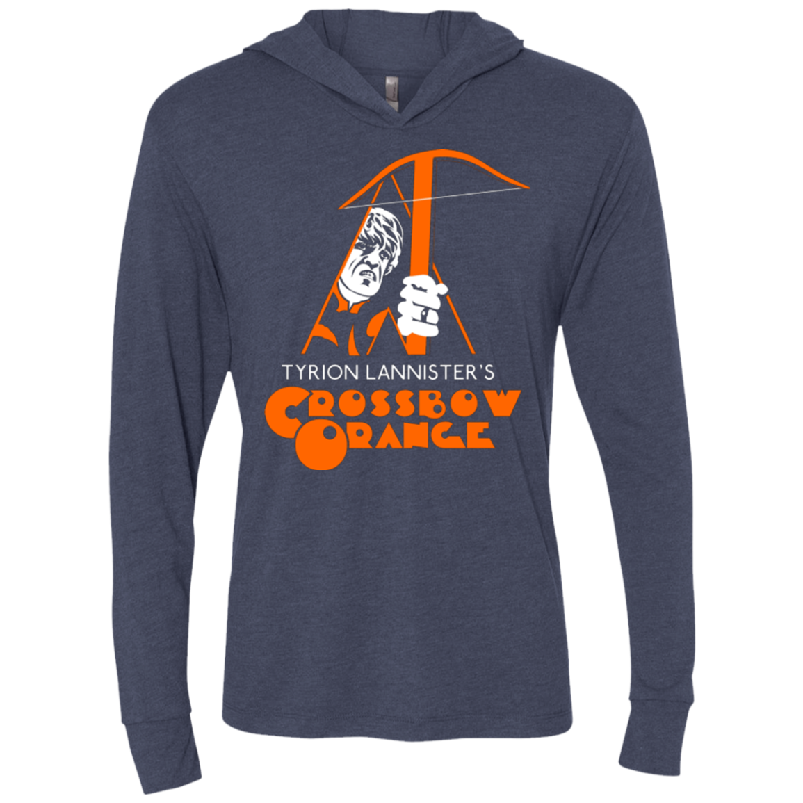 Crossbow Orange Triblend Long Sleeve Hoodie Tee