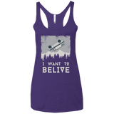 I Want to Believe Women's Triblend Racerback Tank