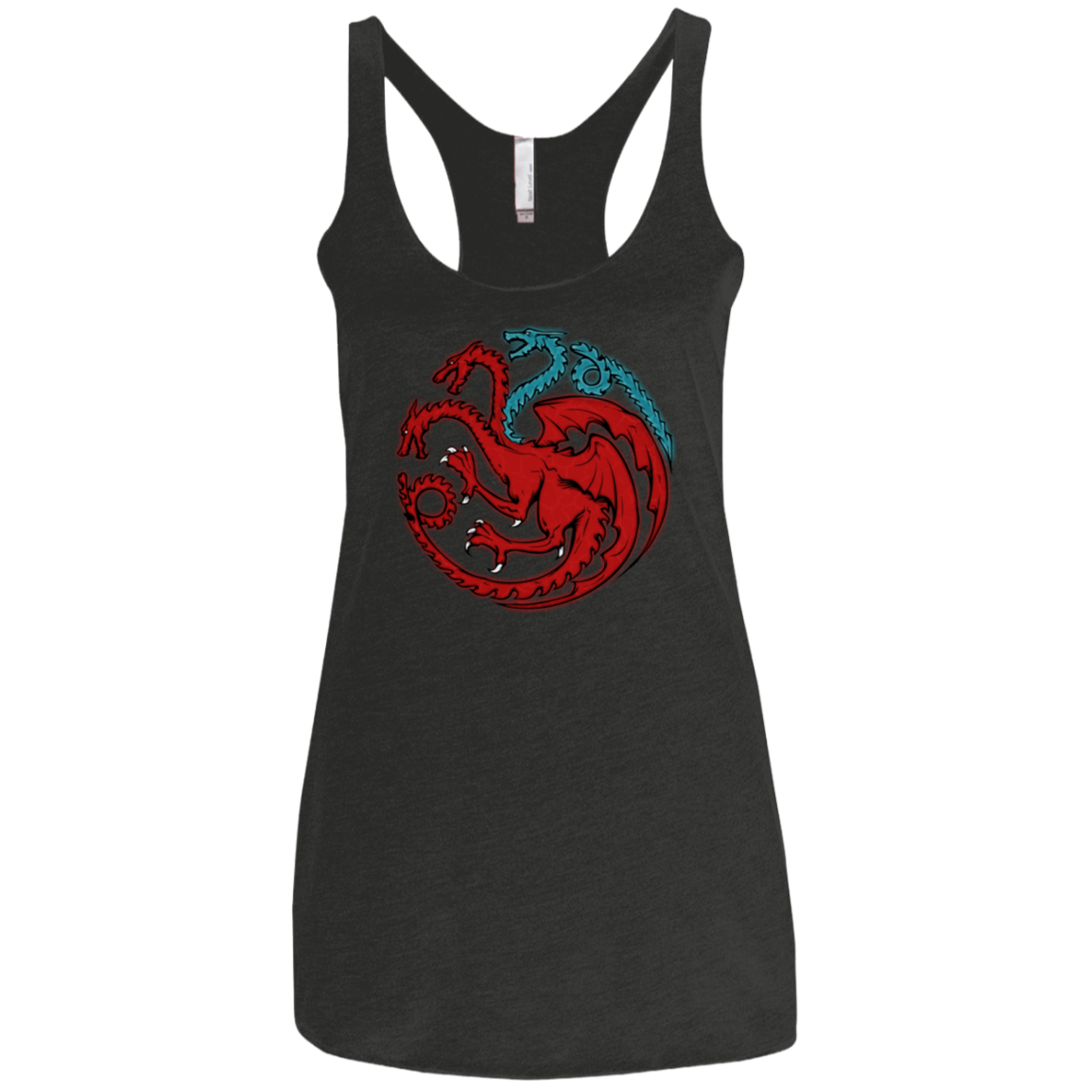 Trinity of fire and ice V2 Women's Triblend Racerback Tank