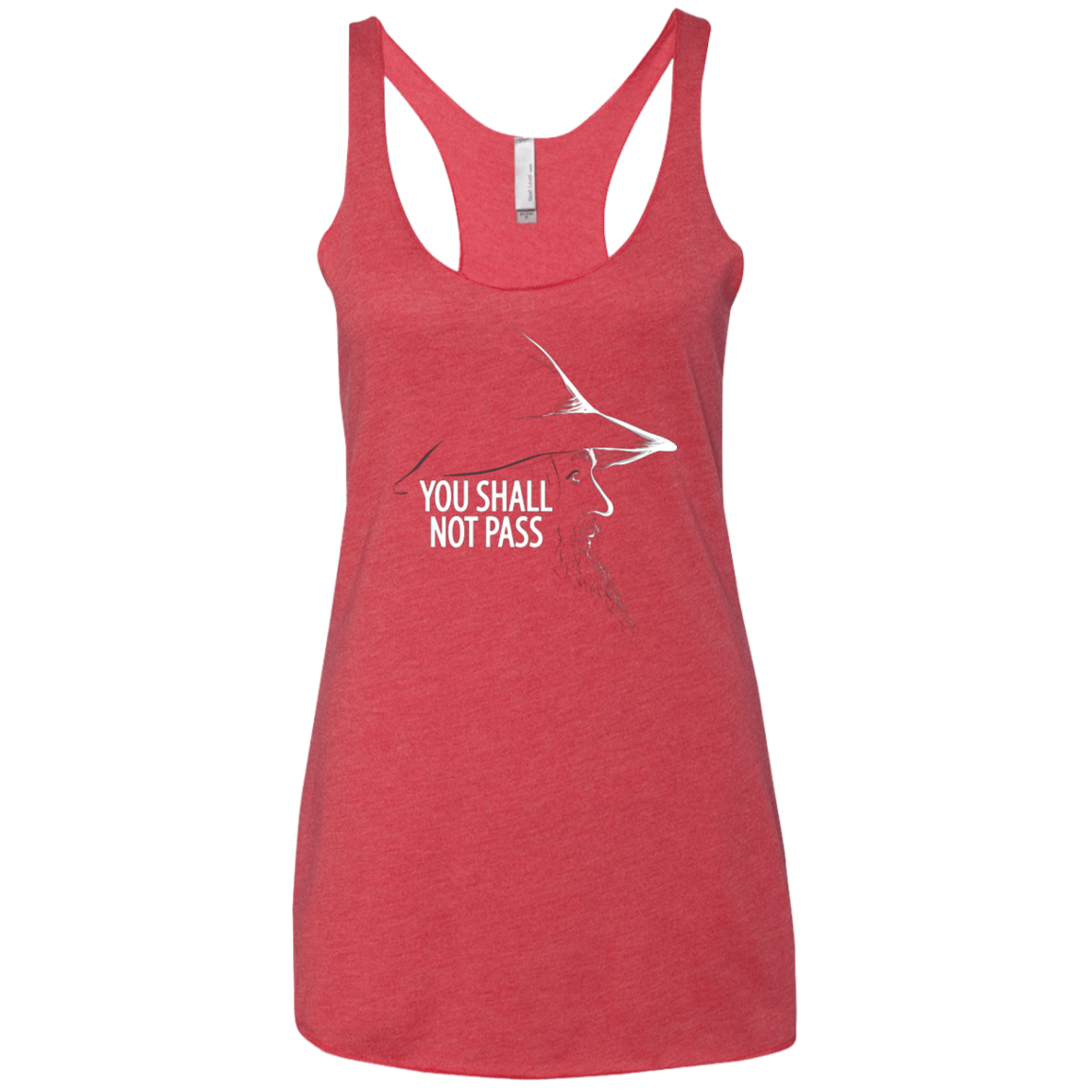 YOU SHALL NOT PASS (2) Women's Triblend Racerback Tank