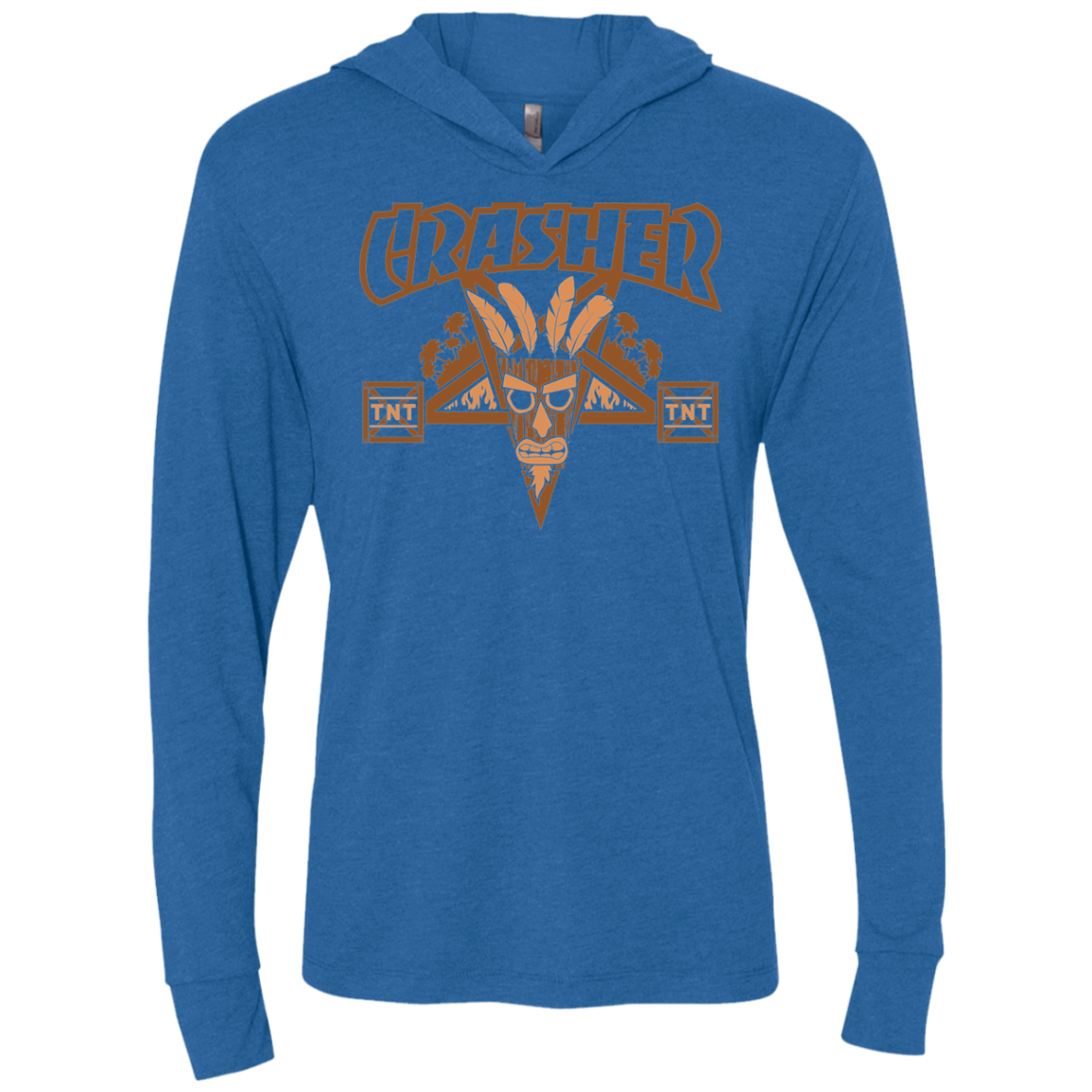 CRASHER Triblend Long Sleeve Hoodie Tee