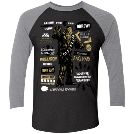 Wookie Famous Quotes Men's Triblend 3/4 Sleeve