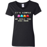 Pacmanok Women's V-Neck T-Shirt