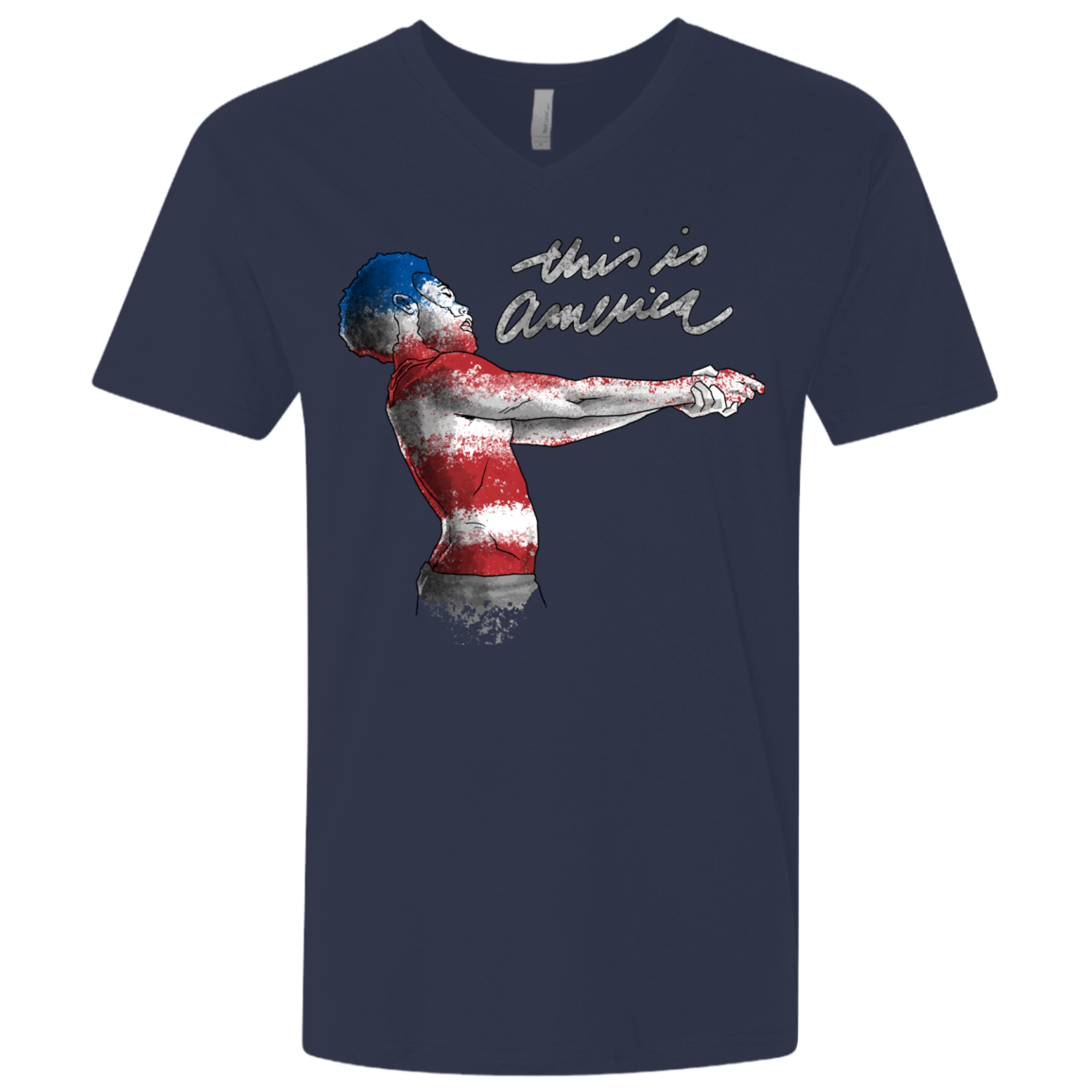America Men's Premium V-Neck