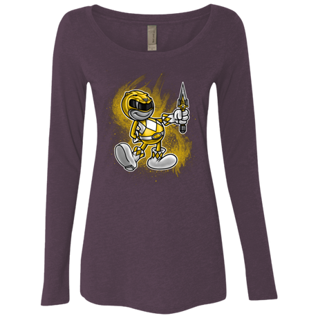 Yellow Ranger Artwork Women's Triblend Long Sleeve Shirt