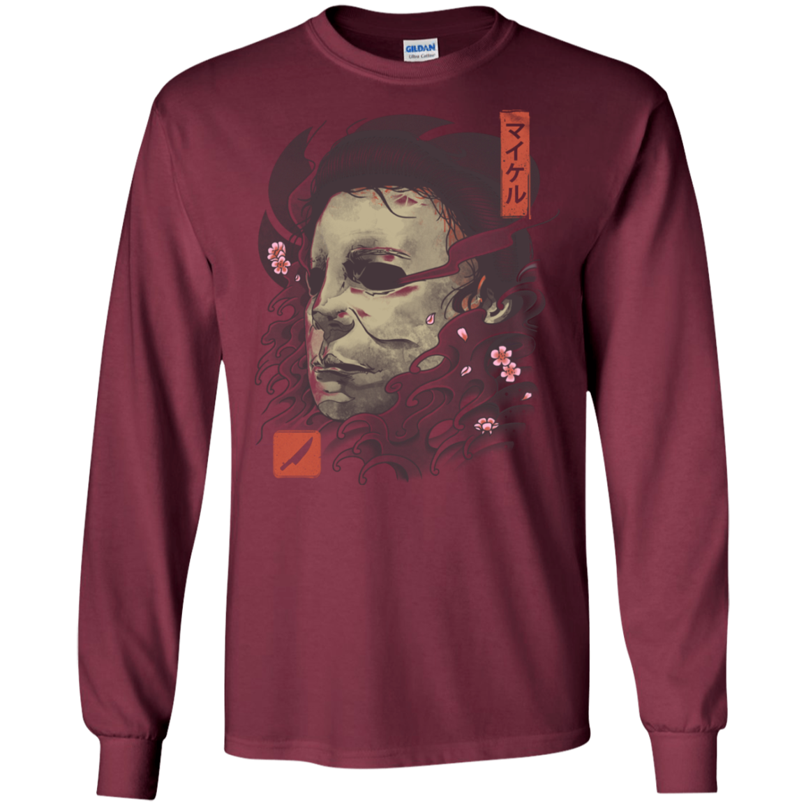 Oni Slasher Mask Men's Long Sleeve T-Shirt