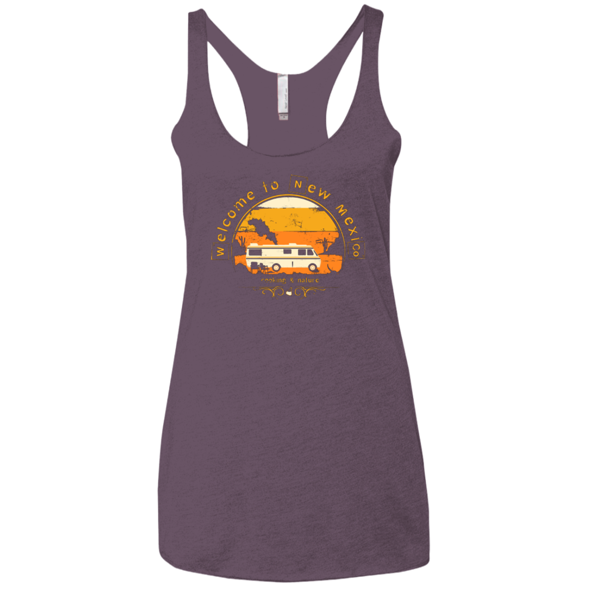 Welcome to New Mexico Women's Triblend Racerback Tank